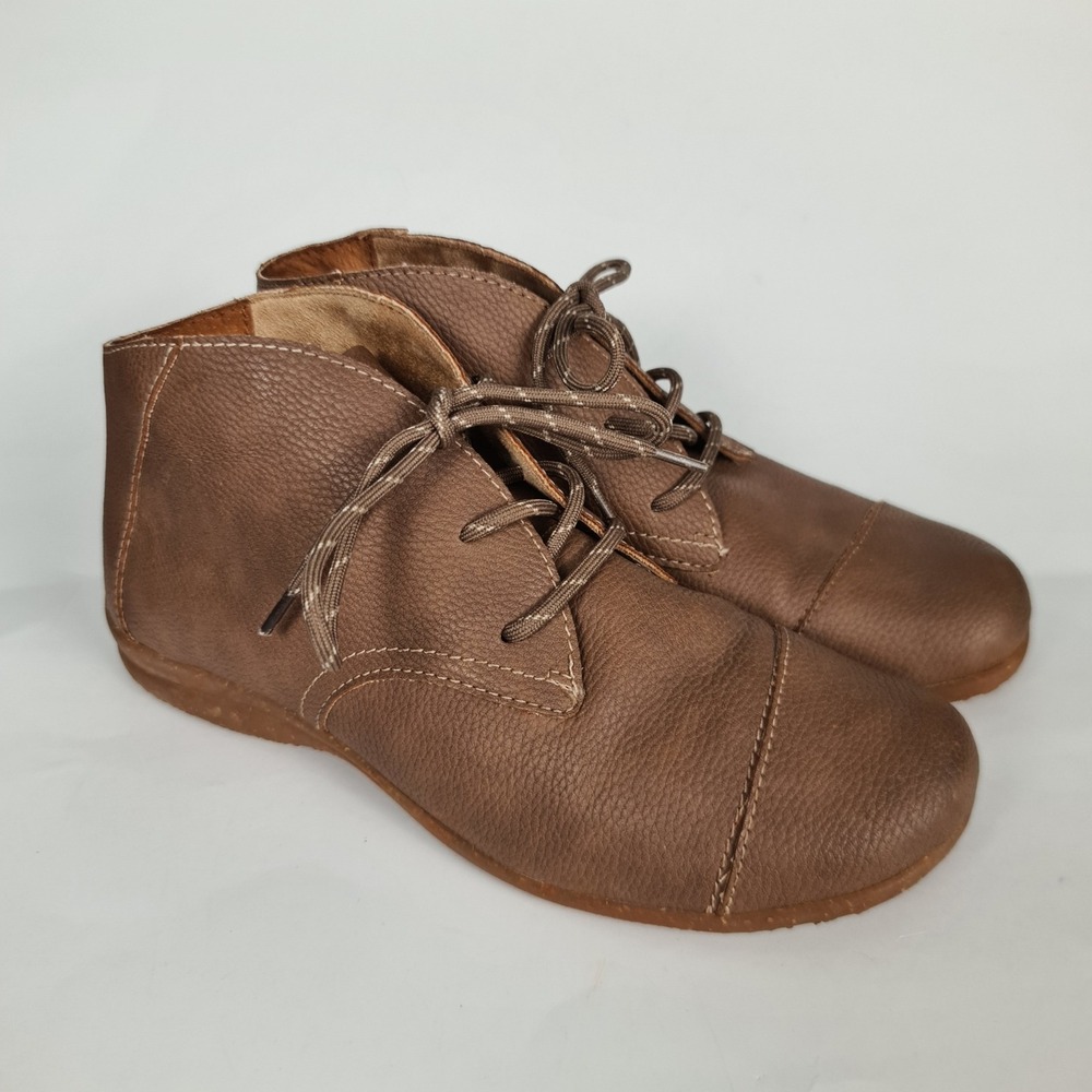b.o.c. Born Concept Womens‎ Brown Cap Toe Lace Up Chukka Ankle Boots 10M
